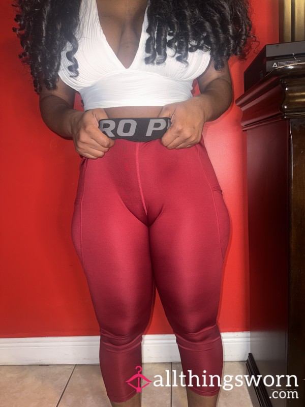 Burgundy Leggings + FREE USA SHIPPING