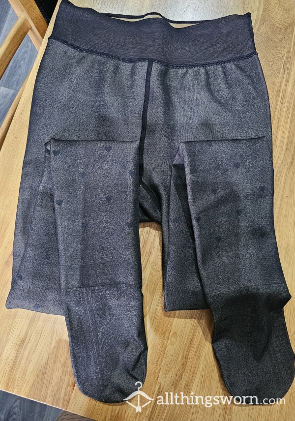 Fleece Lined Heart Tights