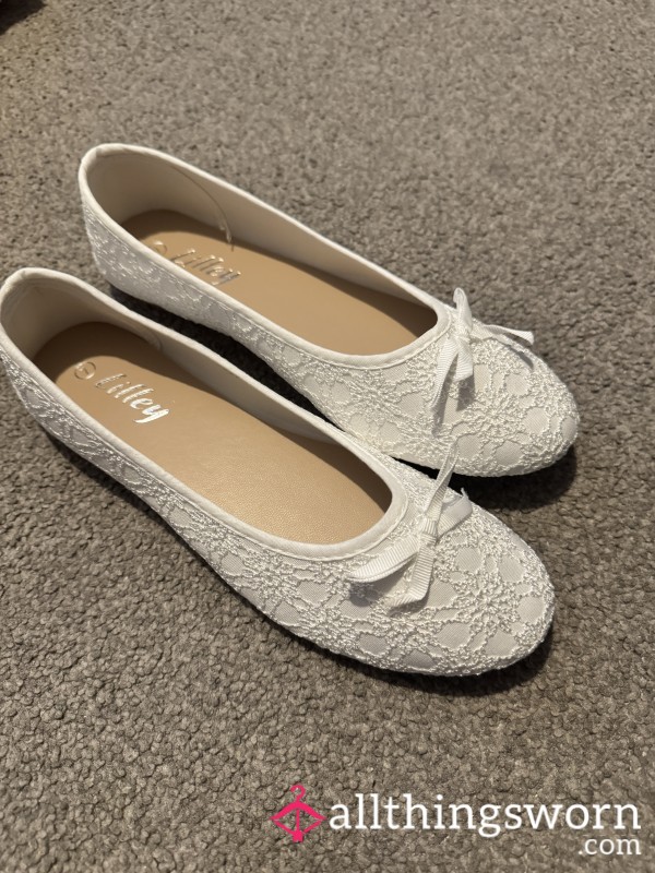 Pre Order White Dolly Shoes