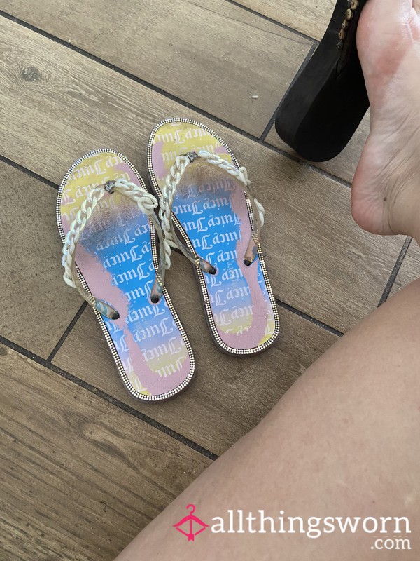 Pregnant Worn Flip Flops Juicyy