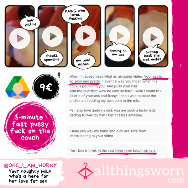 🎦 Premade Couch F**k + PAWG Penetration + Loud Moans + C*m On Anus + (3 Min.)