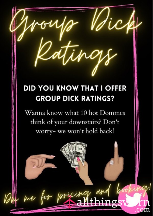 💞 Premium Group D*ck Ratings With 20+ Multi-Experienced Girls In Chat 💞