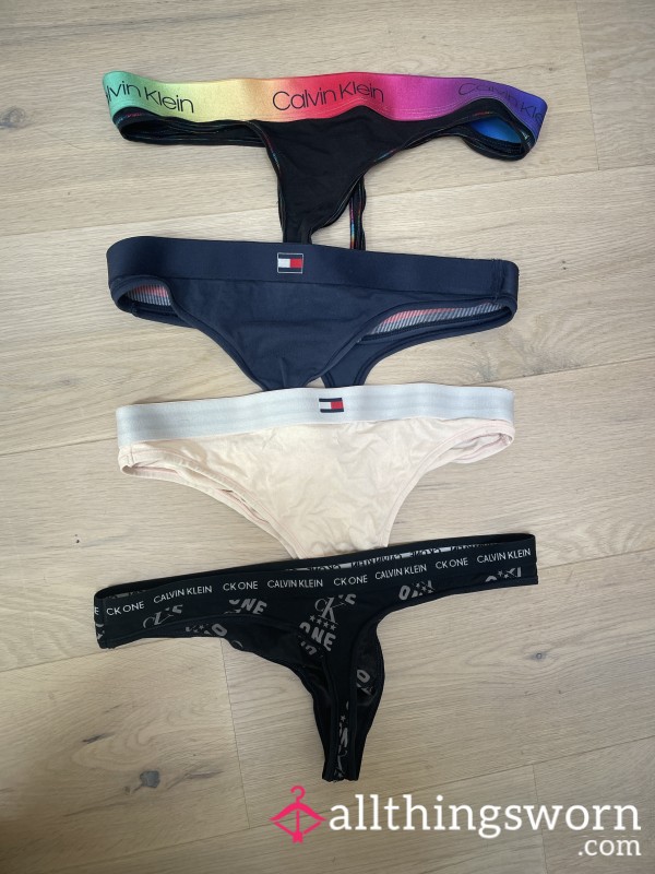 PREMIUM Used Girlfriend Thongs - Calvin Klein , Thommy Hilfiger