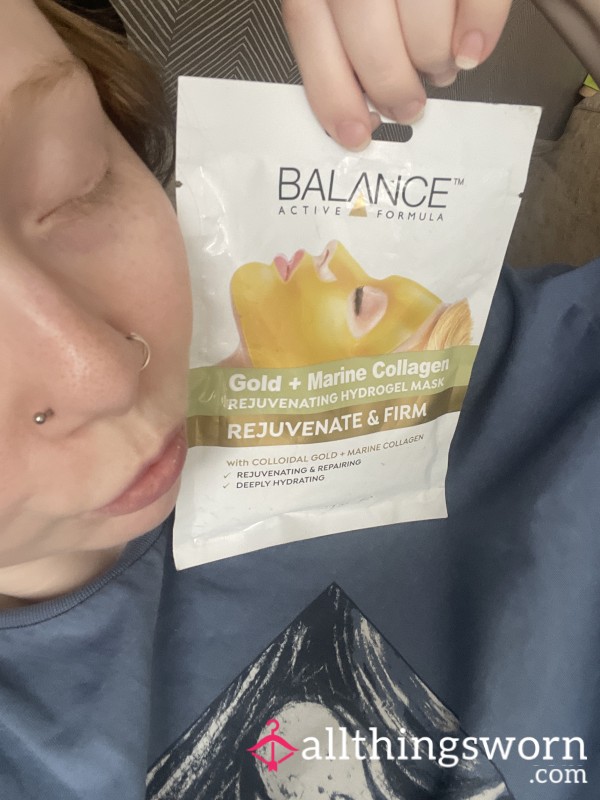 Premium Worn Gold Face Mask