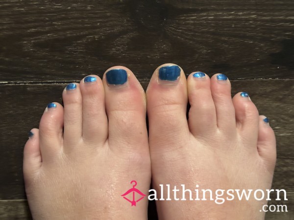Pretty Blue Nail Clippings