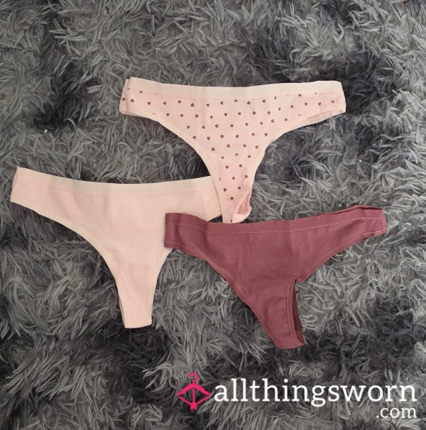 Pretty Cotton Thongs - Soft Cotton Hard Desires 💖