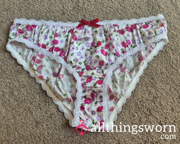 Pretty Flor*l Soft Satin Panties