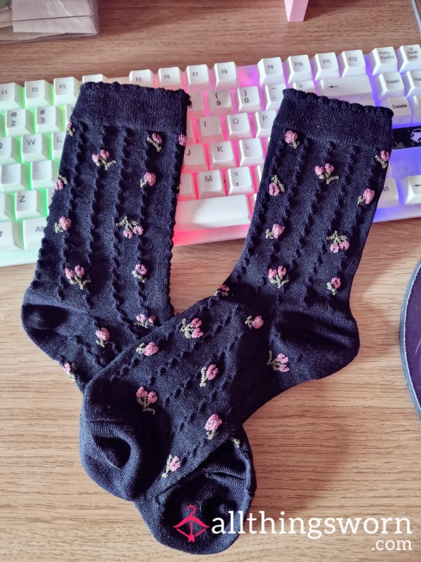Pretty Flower Socks