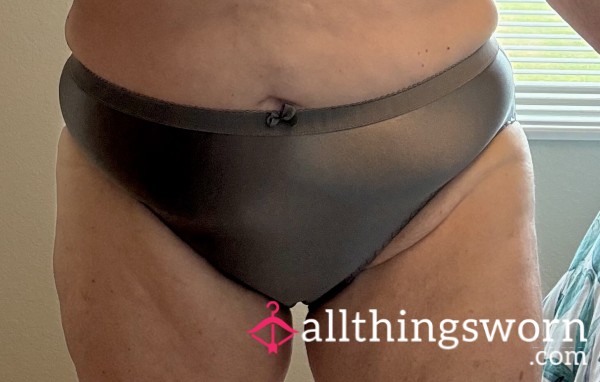 Pretty Grey Satin Panties