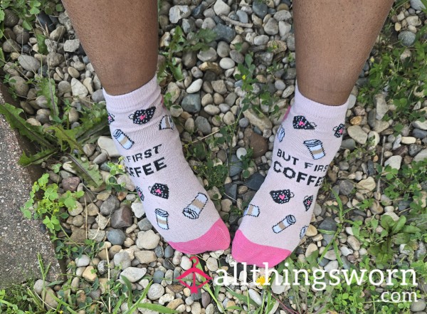 Pretty In Pink Coffee Socks!!