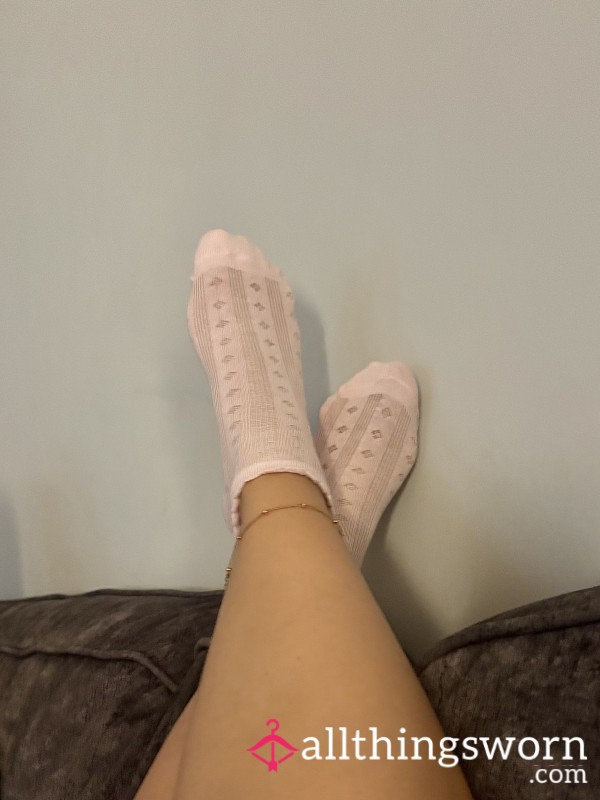 Pretty In Pink Frilly Girly Ankle Socks 🎀