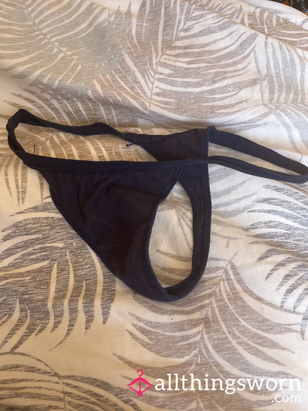 Pretty Navy Thong Played In ❤️