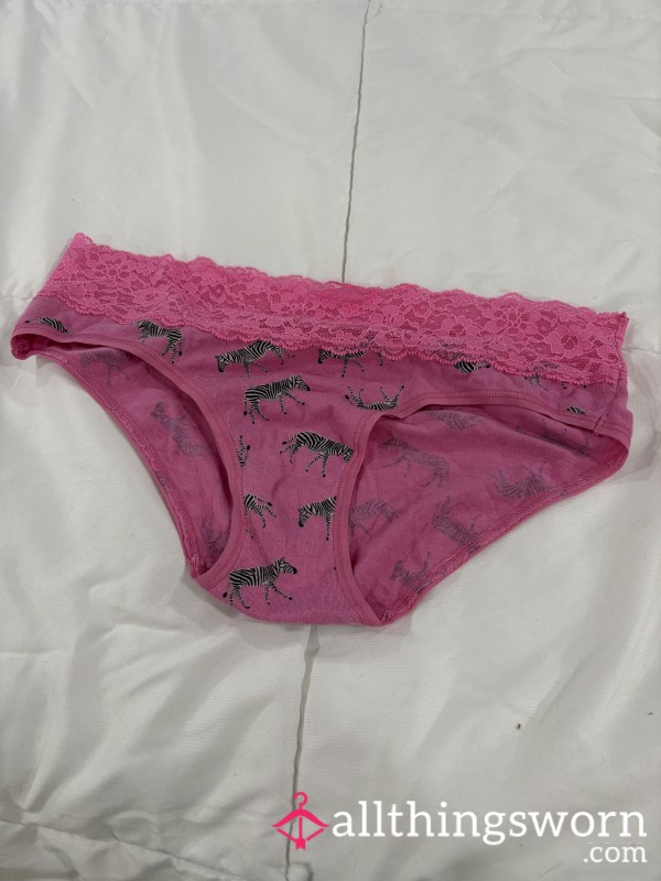 Pretty Pink Cotton Panties - Worn While Teaching Horny Teenage Boys!