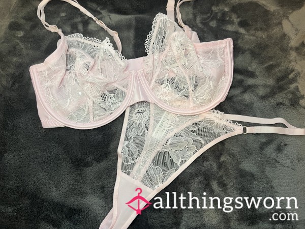 Pretty Pink Lace Matching Set