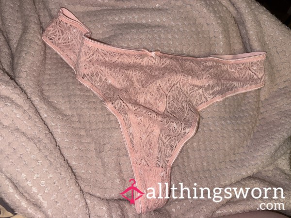 Pretty Pink Lace Thong