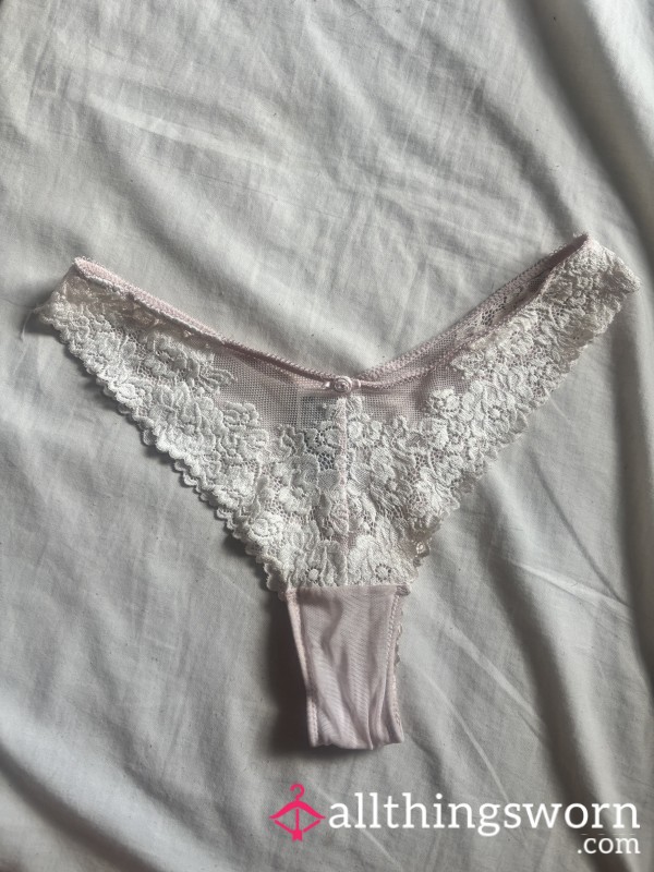 Pretty Pink Lace Thong