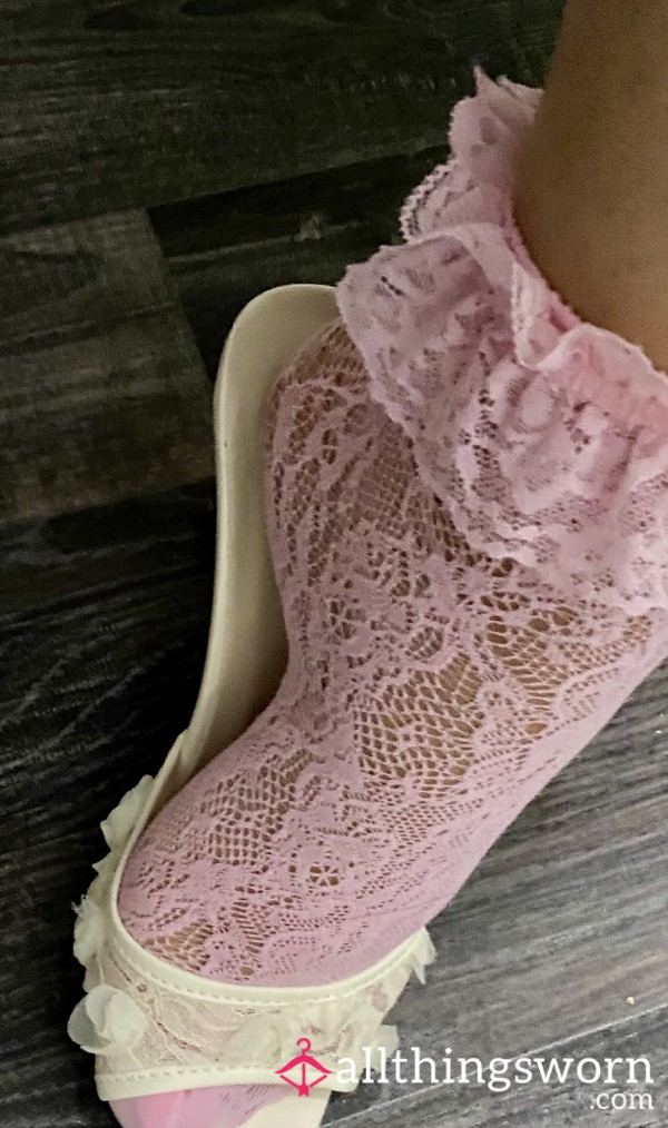 Pretty Pink Lacey Socks 🎀