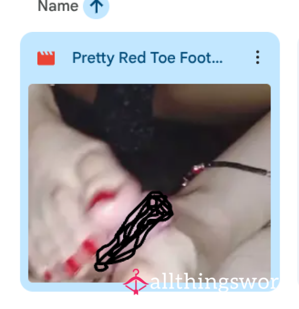 Pretty Red Toe Foot Job💦