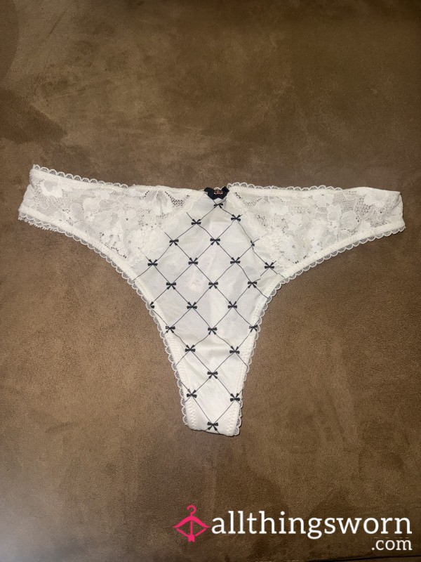 Pretty VS Soft White Panties With Bows🎀🖤