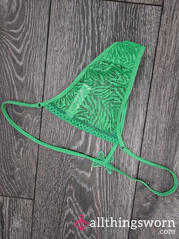 Pretty Worn Green G-string 💚