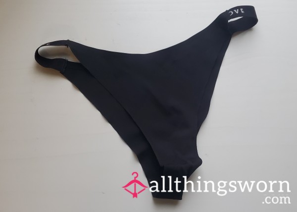 Panties.Black Satin Cheeky Panties