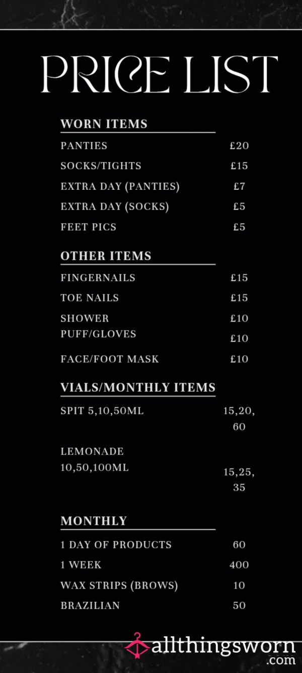 Price List