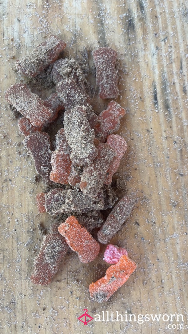🤮🍓 PRINCESS BLOSSOM’S DIRT SUGAR COATED CRUSHED WITH FEET SOUR PATCH CANDY GUMMIES 🍓🤮