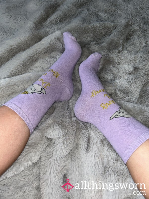 Princess Georgia’s Smelly Sweaty Socks | Proof Of Wear 📸 Purple Disney Dumbo Socks