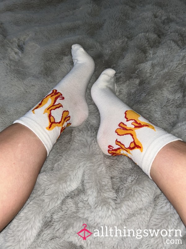 Princess Georgias Smelly Sweaty Socks | Proof Of Wear 📸 | White Flame Socks