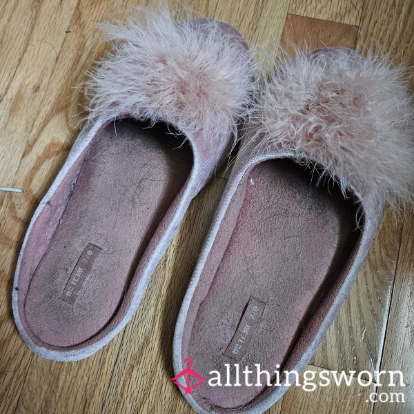Princess PomPom Pink Slippers