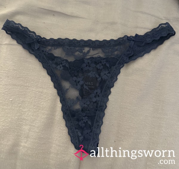 Princess Sta**i’s Lacy Blue Thong