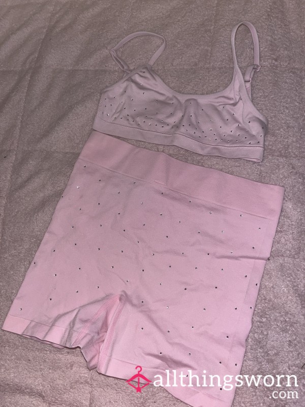 Princess Pink Gym Set 🎀✨👸🏼💎Size XS