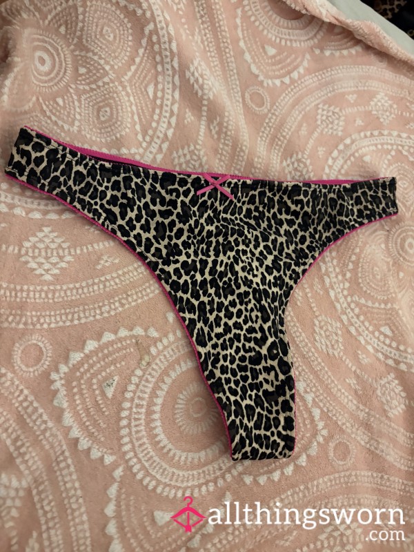 🐆💕 Princess’s 2-Day Worn Leopard Thong 💕🐆