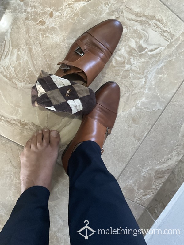 Pringle Brown Argyle Business Socks – Full Workday Wear