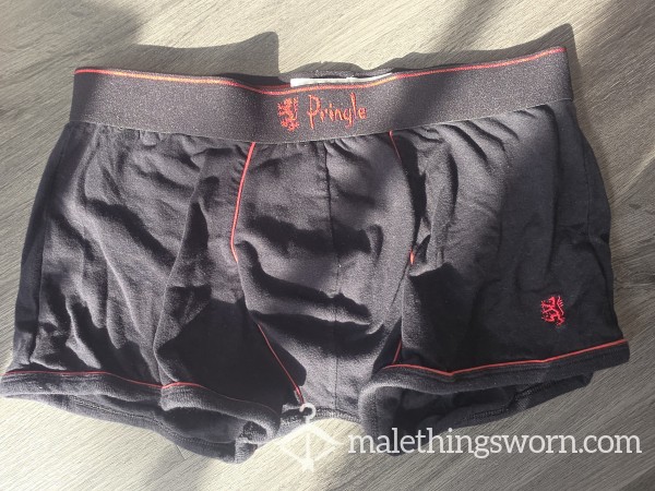 Pringle Red Black Boxers Size Large (Standard 1 Day Wear)