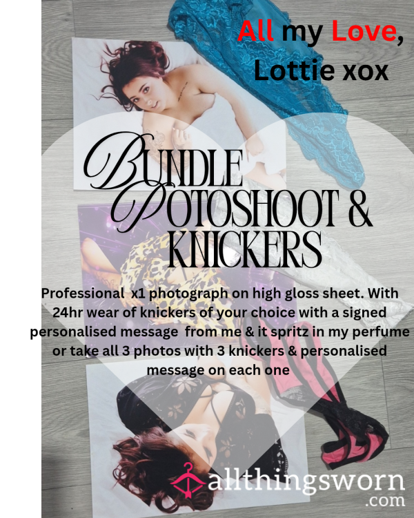 Professional High Gloss Photo With A 24hr Wear Knickers Of Your Choice Personalised Message On The Back.