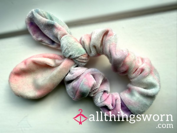 £10 Hair Tie Tie Dye Effect Velvet Worn 7 Days