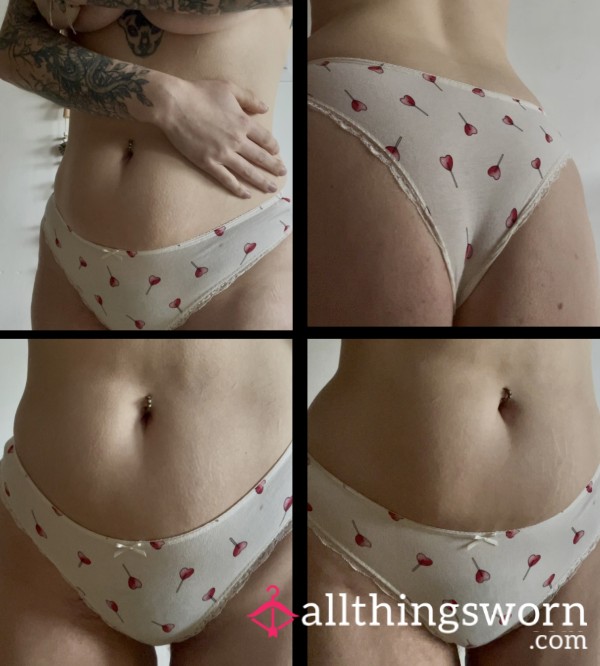 £10 Quick Sale - White Panties With Lollipops