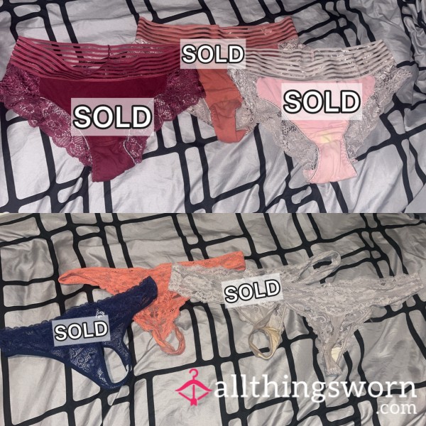 £10 SALE - Lace Fullbacks And Lace Thongs With Cotton Gusset