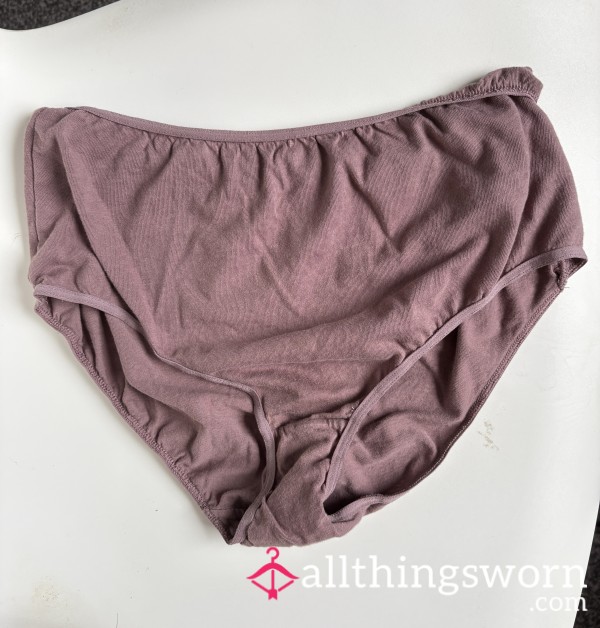 £20 100% Cotton Full Back Mauve Panties
