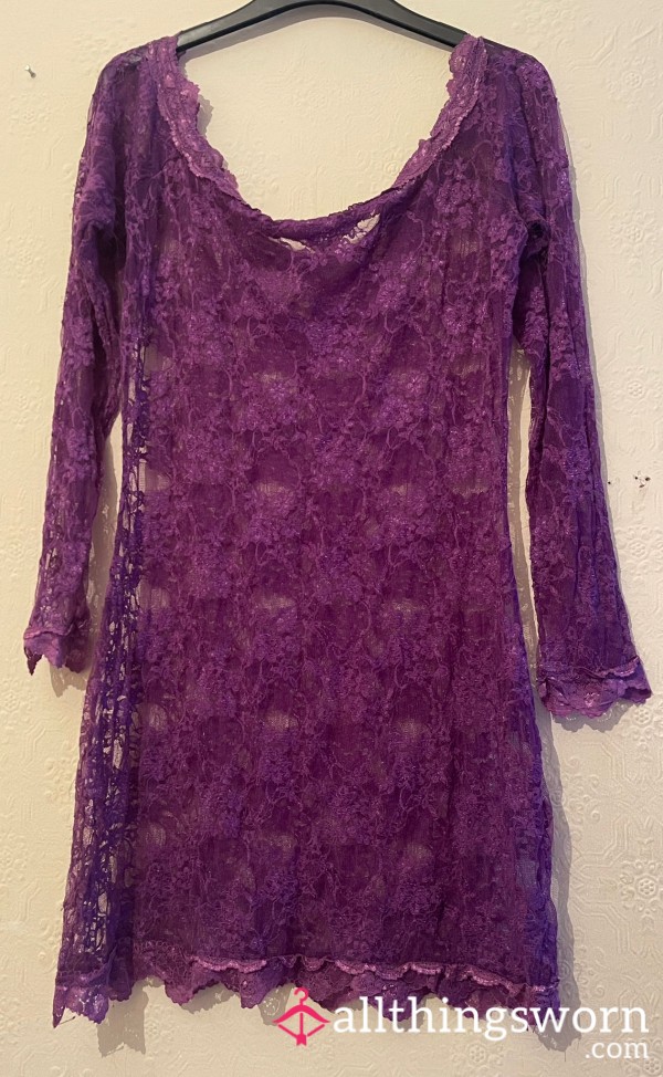 Miss Sophie's S**-Infused Purple Lace Dress – Worn & Scented