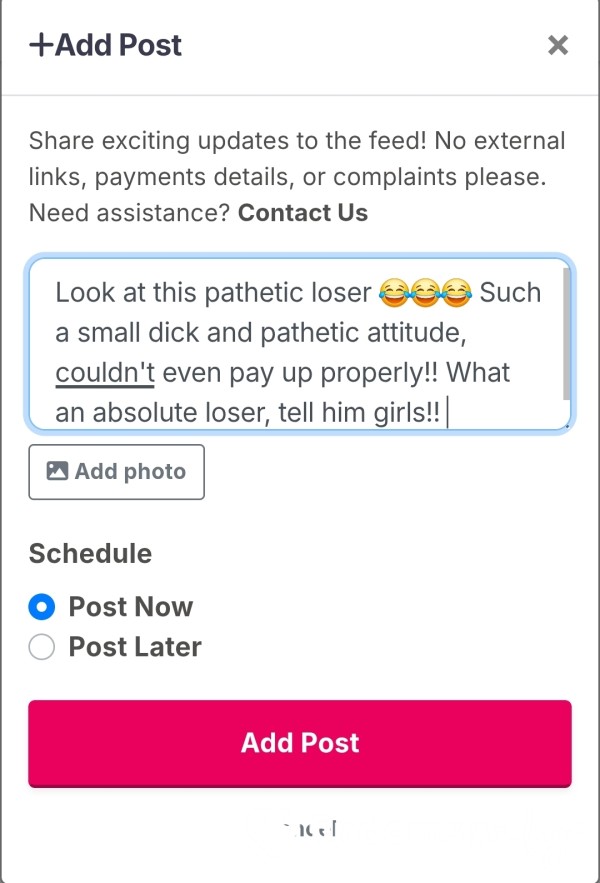 Public Dashboard Humiliation Exposure Post
