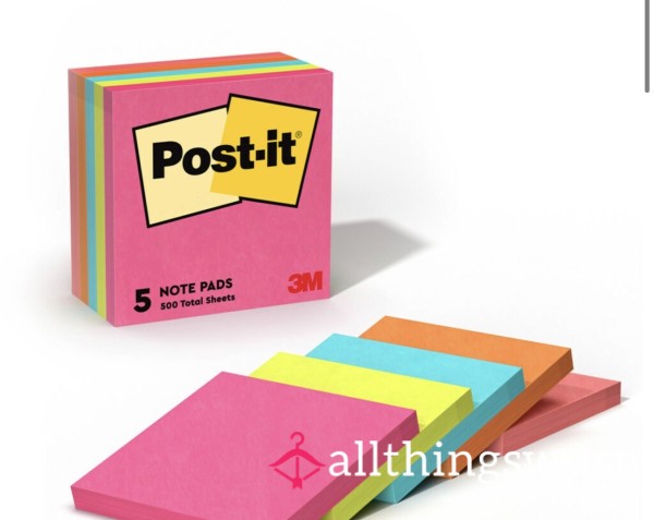 PUBLIC POST-IT-NOTE EXPOSURE😈 Please Read Listing For Details.
