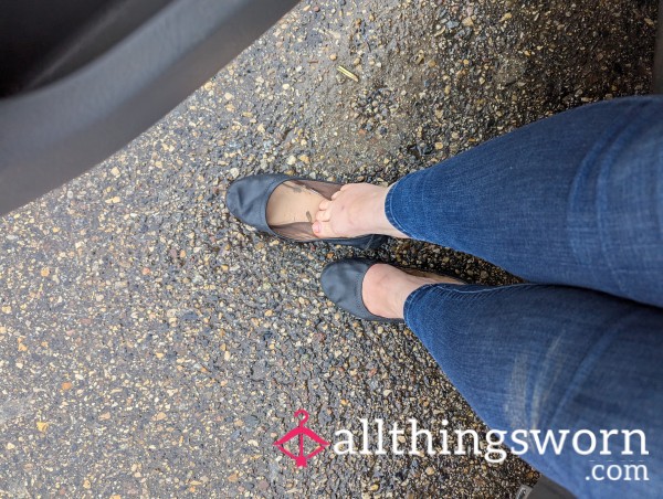 Public Watch Me Play With These Heavily Worn Ballet Flats