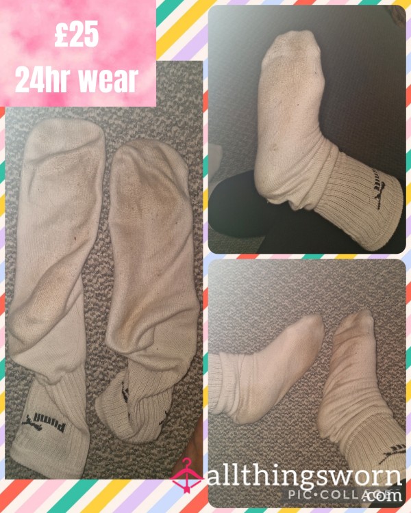 Puma 24hr Worn Dirty Socks