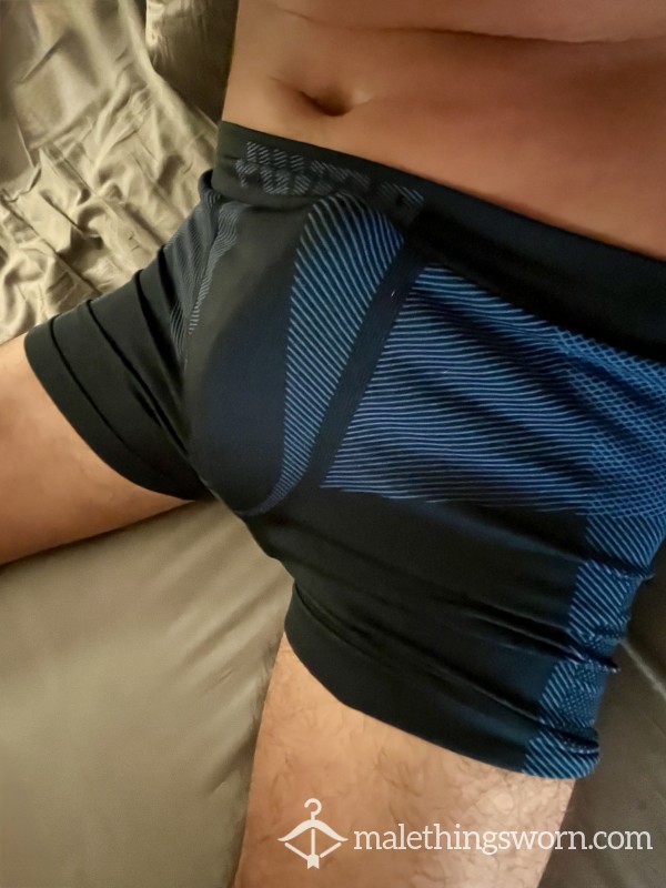 🔷 Puma Blue Boxer Trunks – Athletic Fit, Worn Deep