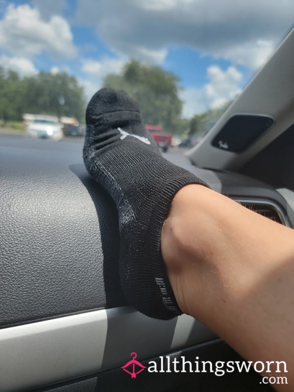 Puma Socks, Fresh Off A Hike, Well-worn, Sweet & Sweaty, Small Female Socks