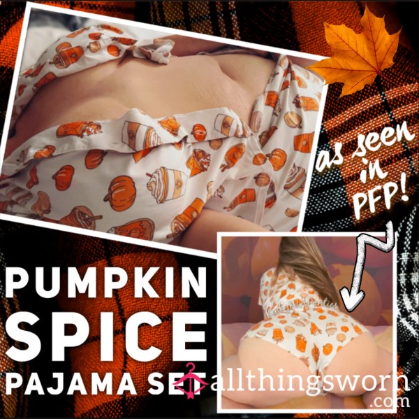 Pumpkin Spice Pajama Set - Includes 5-night Wear & U.S. Shipping