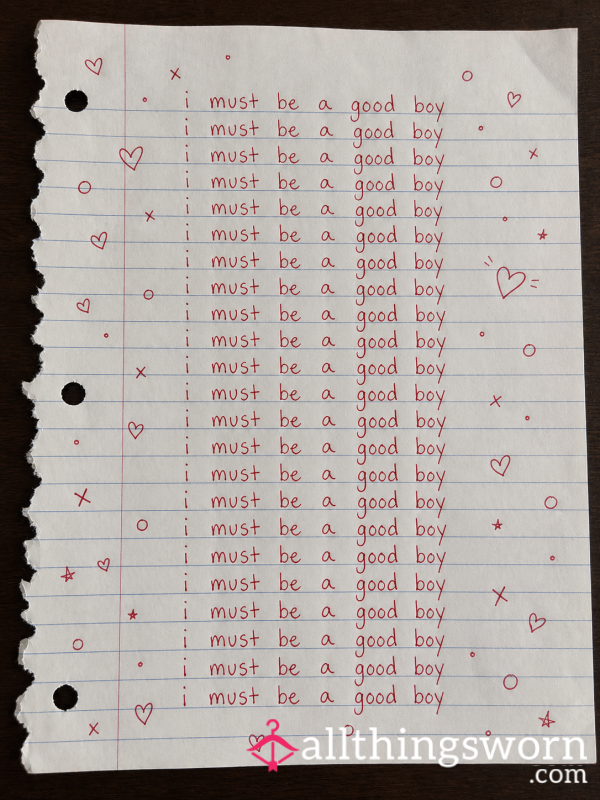 Punishment: Write Lines For Mistress