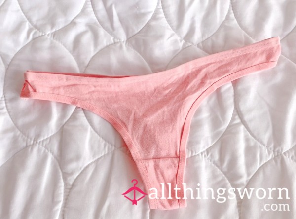 Pure Pink Cotton Thong